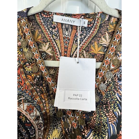 Anany Womens Printed Long Sleeve Maxi Dress Small - Picture 3 of 6